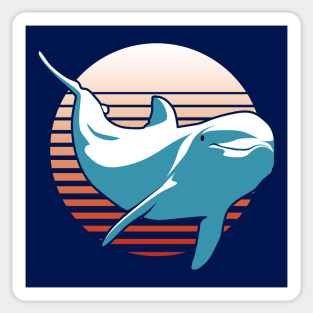 Retro Dolphin Sticker